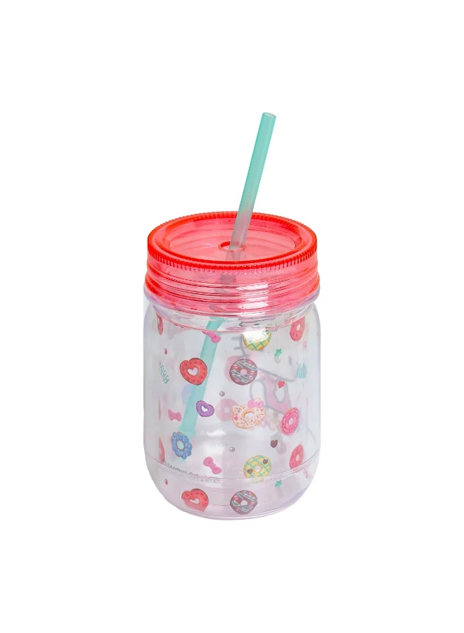 سانريو سانريو هالو كيتي كوب شرب مع ماصة - ٥٥٠ مل